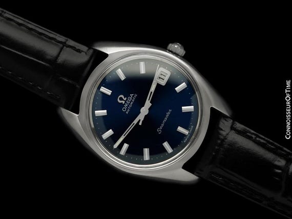 1969 Omega Seamaster Mens Vintage Watch With Automatic Cal. 565 Movement and Royal Blue Dial Stainless Steel Etsy