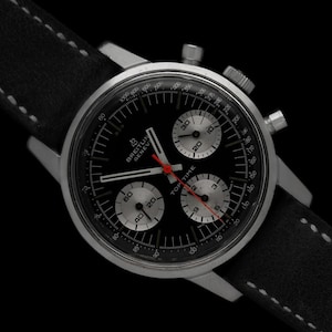 1969 Breitling Top Time Vintage &quot;Jim Clark&quot; Panda Dial Chronograph Watch - Stainless Steel