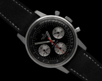 1969 Breitling Top Time Vintage "Jim Clark" Panda Dial Chronograph Watch - Stainless Steel