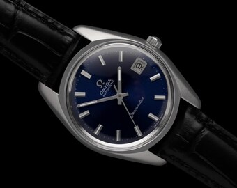 1969 Omega Seamaster Mens Vintage Watch with Autoamtic Cal. 565 Movement and Royal Blue Dial - Stainless Steel