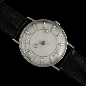 1957 Jaeger-LeCoultre / Vacheron Constantin Vintage Galaxy Mystery Dial - 14K White Gold & Diamonds
