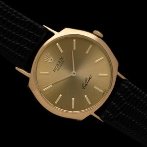 1970 Rolex Cellini Vintage Mens Handwound Dress Watch, Ref. 3804 - 18K Gold
