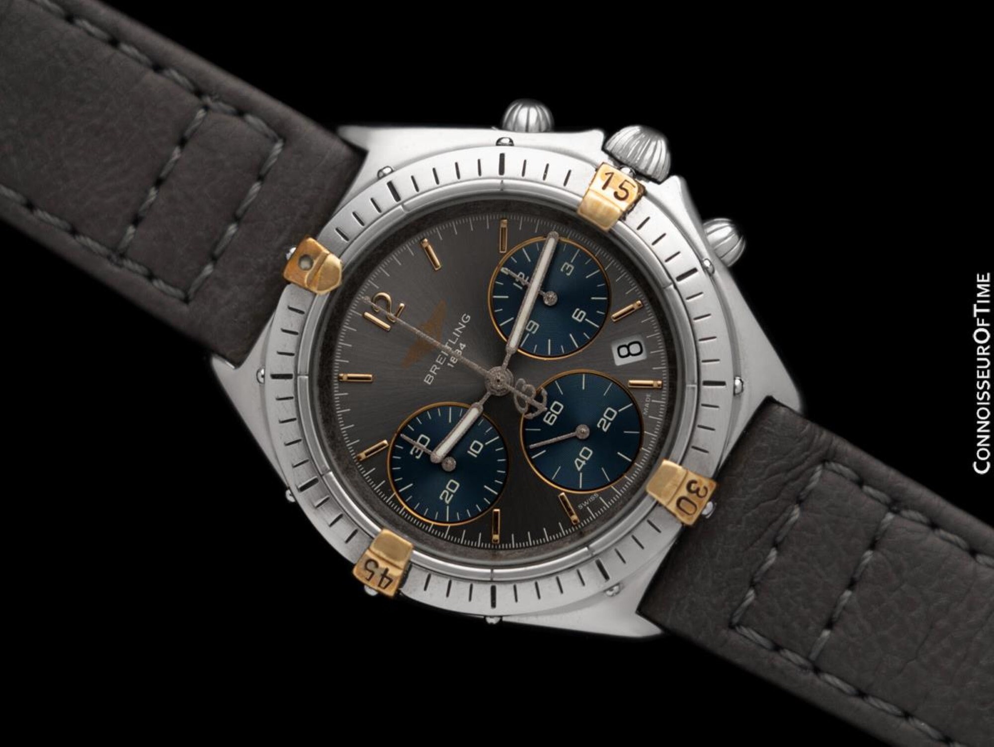 Breitling Windrider Chrono Sextant Mens Midsize Chronograph Watch Stainless Steel 18K Gold B55045 Etsy UK