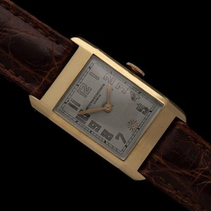 1933 Vacheron & Constantin Vintage Mens Art Deco Rectangular Watch - 18K Gold