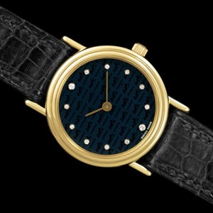 Hermes Limited Edition Ladies Watch with Box - 18K Gold with Original Factory Hermes Diamonds