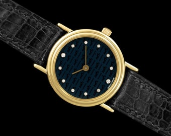 Hermes Limited Edition Ladies Watch with Box - 18K Gold with Original Factory Hermes Diamonds