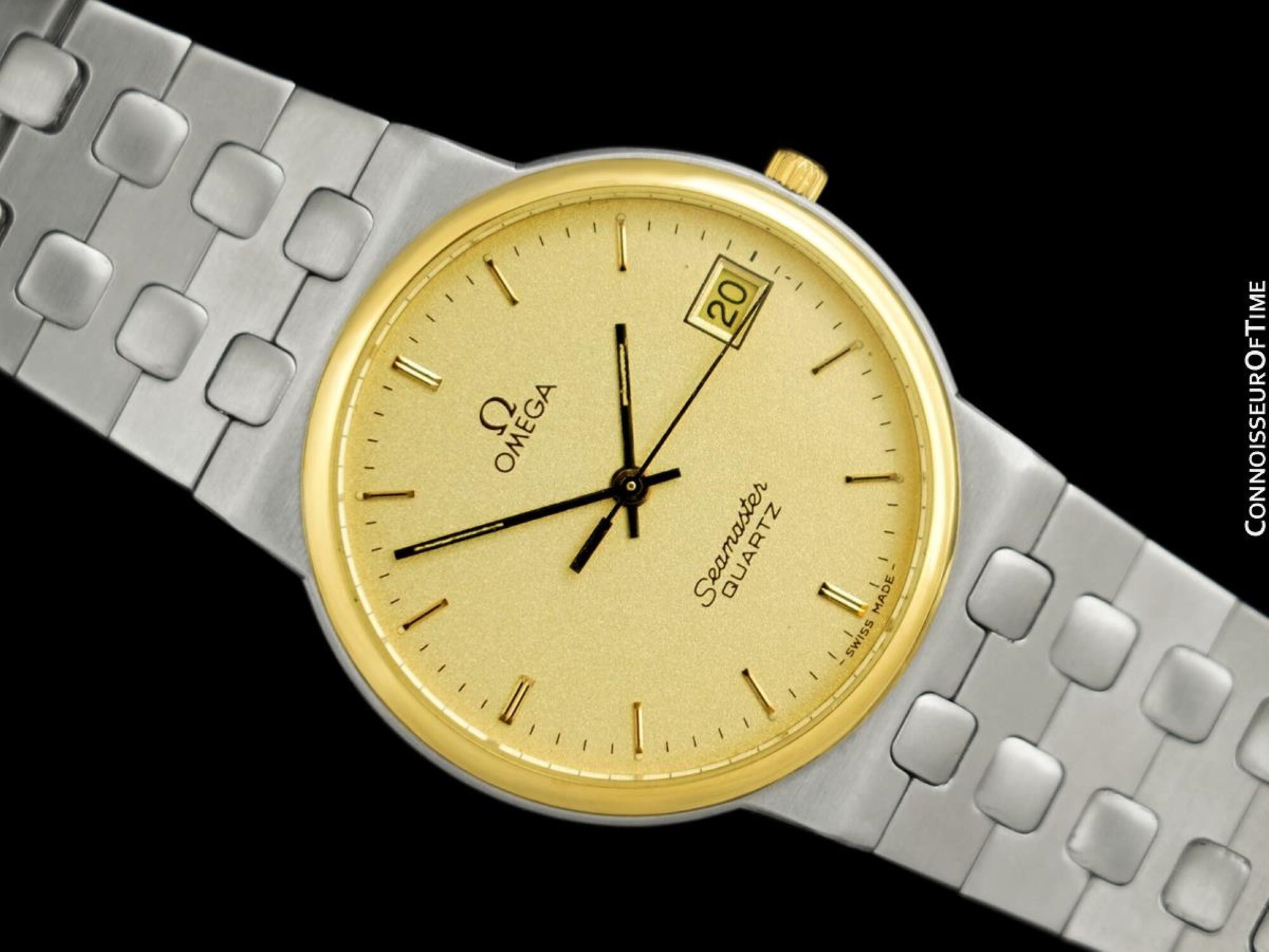 omega seamaster quartz gold
