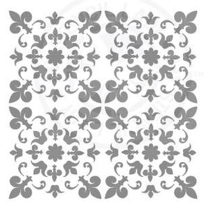 Fleur de lis Tile Pattern Stencil 235 Repeating and Continuous Floor and Wall Reusable Stencils French and Paris France Style Designs