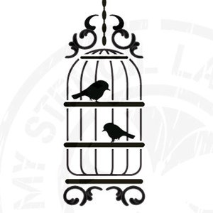 Bird Cage Stencil 106 Design Reusable Mylar Painting and Cake Decorating Template