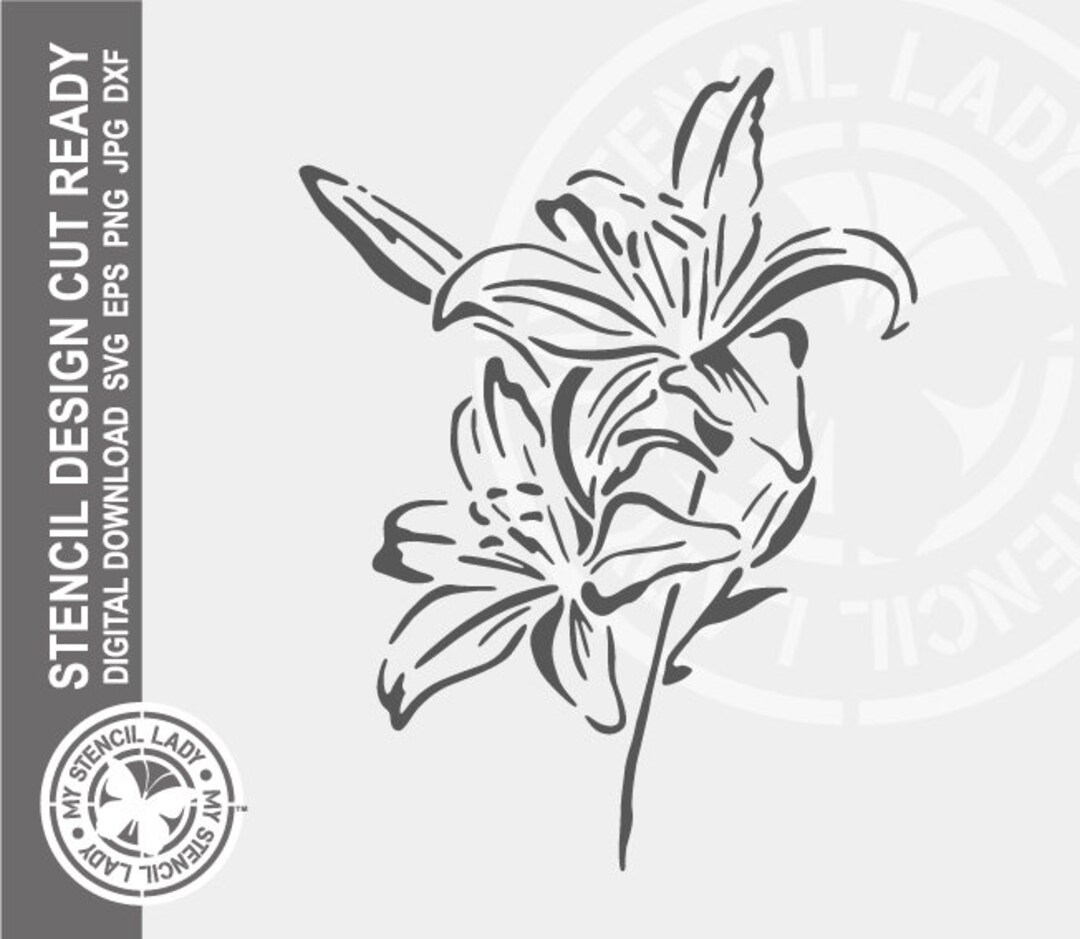 Lilly 810 Stencil Digital Download Laser Cricut Cut Ready Design - .svg ...