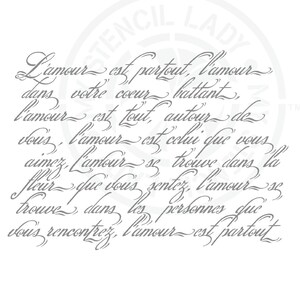 Francais Aiment Lettres Meubles Pochoir Peinture Commode Etsy Canada