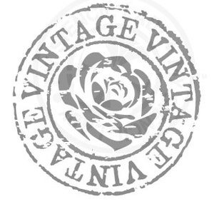 Vintage Rose Stamp Style Stencil 212 Design Reusable Mylar Painting and Cake Decorating Template