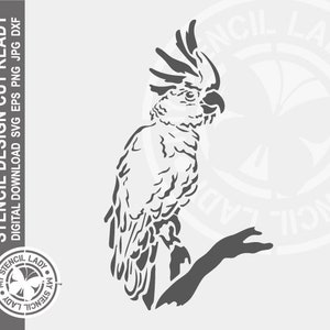 Cockatoo 1500 Stencil Digital Download Laser Cricut Cut Ready Design ...