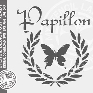 Papillon 155 Stencil Descarga digital Laser Cricut Cut Ready Design - .svg .eps .dxf .png .jpg Archivos