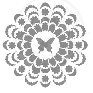 Butterfly Mandala Stencil 248 Design Reusable Mylar Painting and Cake Decorating Template