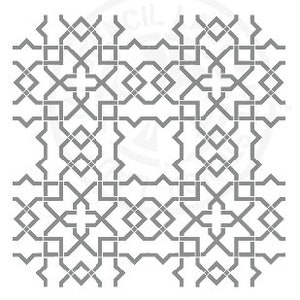 Motifs continus rétro pochoir damassé marocain français 1077 Design Art australien réutilisable, artisanat, modèles de meubles et pochoirs en mylar