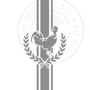 Haan graanzak Franse strepen stencil 1261 ontwerp Australische herbruikbare kunst, ambacht, meubels, mylar-sjablonen en stencils