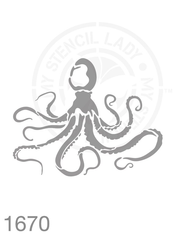 Octopus Stencil 1670 Design Reusable Mylar Painting and Cake Template -  Etsy UK