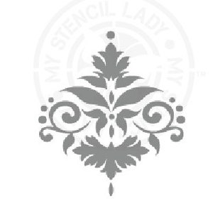 Small Damask Flourish Stencil S38 Design Reusable Mylar Painting and Cake Decorating Template