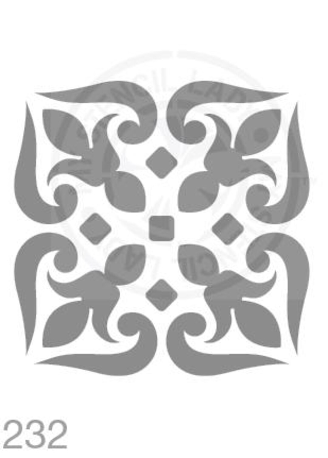 Tile Pattern Stencil 232 Repeating and Continuous Floor and Wall ...