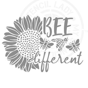 Bee Different Bees Sunflower Stencil 1799 Reusable Animals Fauna and Wildlife Stencils and Templates