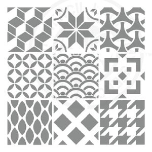 Pochoir damassé marocain français rétro de motifs continus 1351 Design Modèles et pochoirs australiens d'art, d'artisanat, de meubles en mylar réutilisables