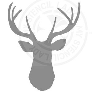Deer Silhouette Stencil 093 Design Reusable Mylar Painting and Cake Decorating Template