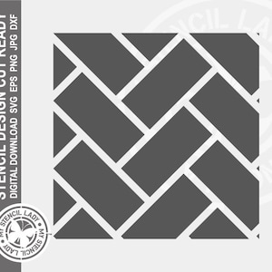 Fischgrat 1358 Schablone Digital Download Laser Cricut Cut Ready Design - .svg .eps .dxf .png .jpg Dateien