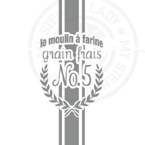 Pochoir français Grain Sack 1259 Design Modèles et pochoirs australiens réutilisables d'art, d'artisanat, de meubles en mylar