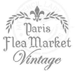 Paris Flea Market Sign Stencil 150 Design Reusable Mylar Painting and Cake Decorating Template
