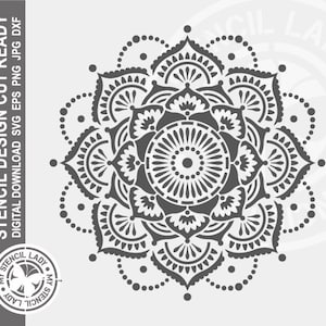 Mandala 1176 Stencil Digital Download Laser Cricut Cut Ready Design - .svg .eps .dxf .png .jpg File