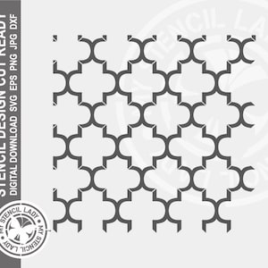 Marokkaanse Edged Patroon 317 Stencil Digitale Download Laser Cricut Cut Ready Design - .svg .eps .dxf .png .jpg bestanden