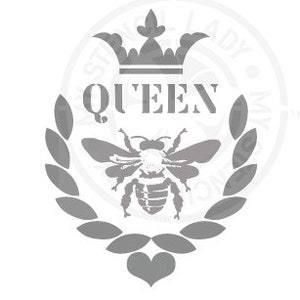 Queen Bee Stencil 038 Design Reusable Mylar Painting and Cake Decorating Template