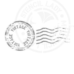 Vintage Stamp Stencil 009 Design Reusable Mylar Painting and Cake Decorating Template