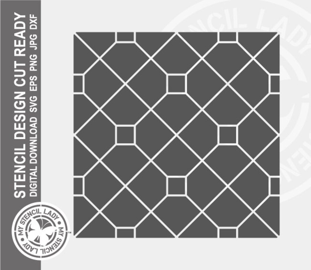 Tile Pattern Classic 1738 Stencil Digital Download Laser Cricut Cut ...