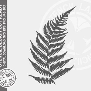 Fern 807 Stencil Digital Télécharger Laser Cricut Cut Ready Design - .svg .eps .dxf .png .jpg Fichiers