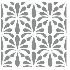 Art Deco and Retro Style Palms and Leaves Tropical Stencil 1212 Repeatable Patterns Templates and Stencils