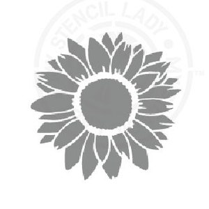 Sunflower Stencil S37 Small Design Reusable Mylar Painting and Cake Decorating Template