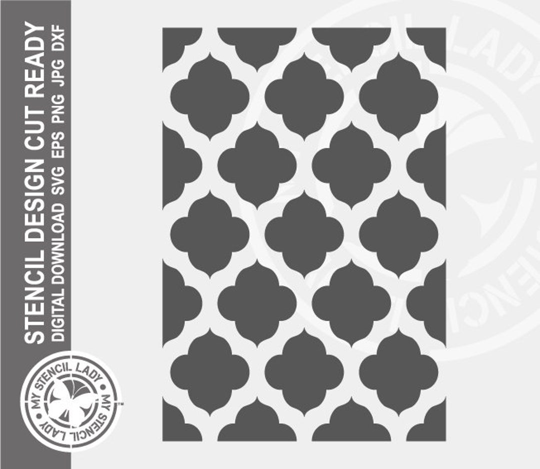 7 Moroccan Pattern Digital Cake Cookie Wall Tile Stencil Templates SVG DXF  Vector Files Mylar Cutting Laser Cricut Instant Download JB-1604 