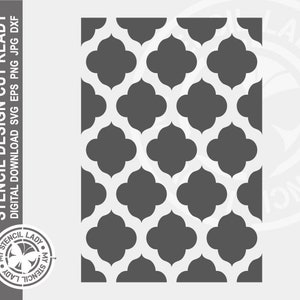 Modèle marocain 1748 Pochoir Numérique Télécharger Laser Cricut Cut Ready Design