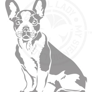 Pochoir bouledogue français Frenchy 1432 Design Modèles et pochoirs australiens réutilisables d'art, d'artisanat, de meubles en mylar