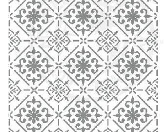 Tile Stencil Repeat Pattern 735 Design Reusable Mylar Painting and Cake Template