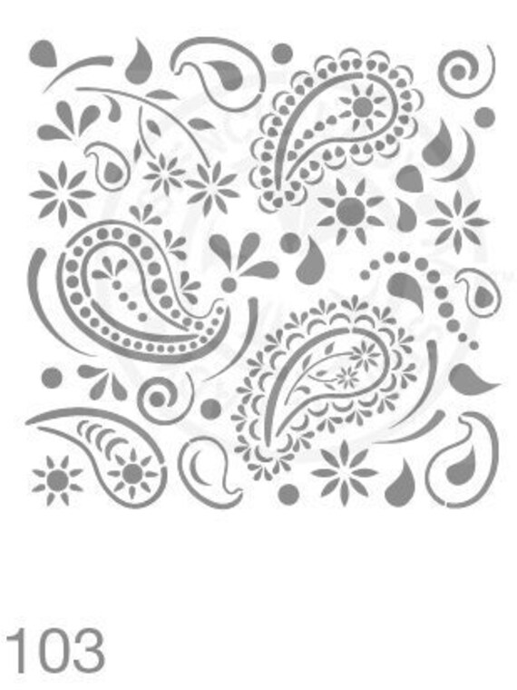 Paisley Fun Stencil 103 Design Reusable Mylar Painting and Cake Template -  Etsy New Zealand
