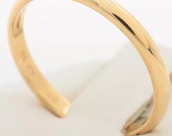 Authentic Cartier 18K gold wedding band, size 60 & US size 9, w/box.