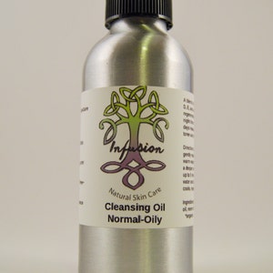 Cleansing oil normal to oily skin, facial cleanser, breakouts, acne, makeup remover, free of chemicals image 2