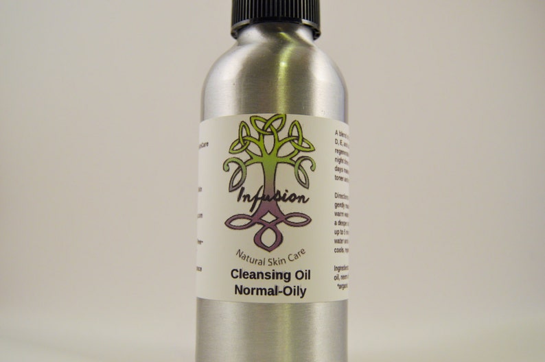 Cleansing oil normal to oily skin, facial cleanser, breakouts, acne, makeup remover, free of chemicals image 2