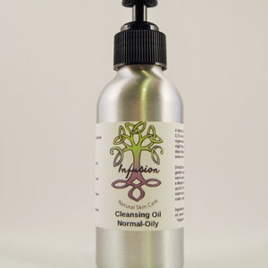 Cleansing oil normal to oily skin, facial cleanser, breakouts, acne, makeup remover, free of chemicals image 1