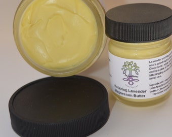Relaxing Lavender Magnesium Butter 16 oz, calming, de-stress, sleeplessness, anti-inflamitory, minor aches and pains
