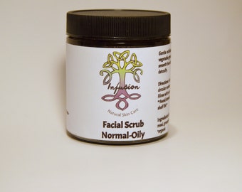 Facial Scrub Normal to Oily, normal skin, oily skin, exfoliant, smoothing, detoxifying