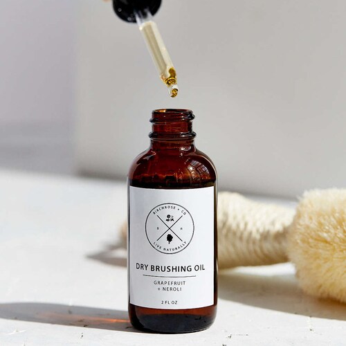 Dry Brushing Kit Dry Brushing Grapefruit Infused Oil/ Body Etsy